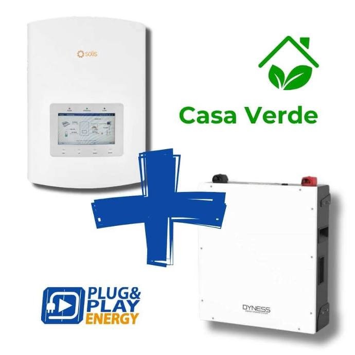 [P&P4436] Kit PROMO Casa Verde Solis EH1P3K con meter y Wifi/eth + Dyness DL5.0C
